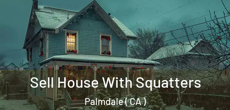  Sell House With Squatters Palmdale ( CA )